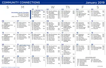 Activity Calendar of North Chandler Place, Assisted Living, Nursing Home, Independent Living, CCRC, Chandler, AZ 3