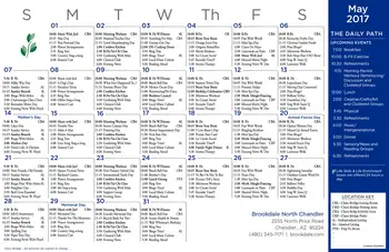 Activity Calendar of North Chandler Place, Assisted Living, Nursing Home, Independent Living, CCRC, Chandler, AZ 5