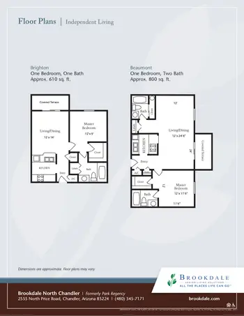 Floorplan of North Chandler Place, Assisted Living, Nursing Home, Independent Living, CCRC, Chandler, AZ 1