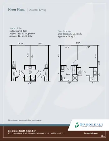 Floorplan of North Chandler Place, Assisted Living, Nursing Home, Independent Living, CCRC, Chandler, AZ 13