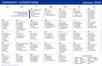 Activity Calendar of Brookdale Northridge, Assisted Living, Nursing Home, Independent Living, CCRC, Northridge, CA 11