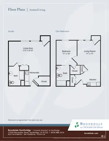 Floorplan of Brookdale Northridge, Assisted Living, Nursing Home, Independent Living, CCRC, Northridge, CA 4