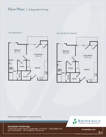 Floorplan of Brookdale Northridge, Assisted Living, Nursing Home, Independent Living, CCRC, Northridge, CA 7