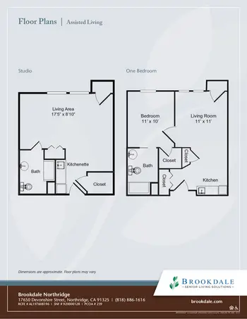 Floorplan of Brookdale Northridge, Assisted Living, Nursing Home, Independent Living, CCRC, Northridge, CA 10