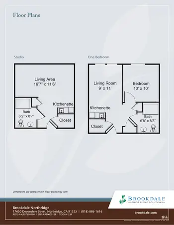 Floorplan of Brookdale Northridge, Assisted Living, Nursing Home, Independent Living, CCRC, Northridge, CA 12