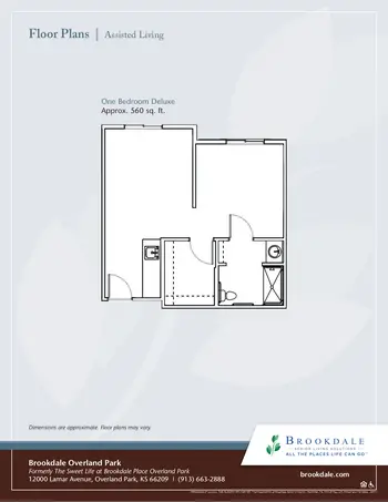 Floorplan of Brookdale Overland Park, Assisted Living, Nursing Home, Independent Living, CCRC, Overland Park, KS 2