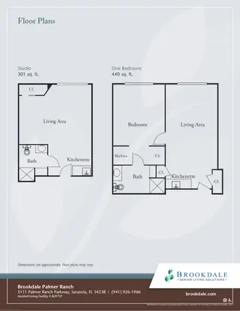 Floorplan of Brookdale Palmer Ranch, Assisted Living, Nursing Home, Independent Living, CCRC, Sarasota, FL 1