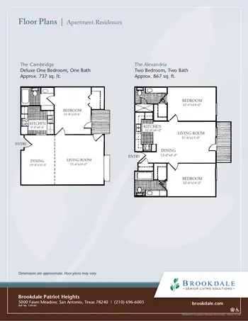 Floorplan of The Healthcare Center at Patriot Heights, Assisted Living, Nursing Home, Independent Living, CCRC, San Antonio, TX 9
