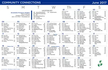 Activity Calendar of Brookdale Prospect Heights, Assisted Living, Nursing Home, Independent Living, CCRC, Prospect Heights, IL 1