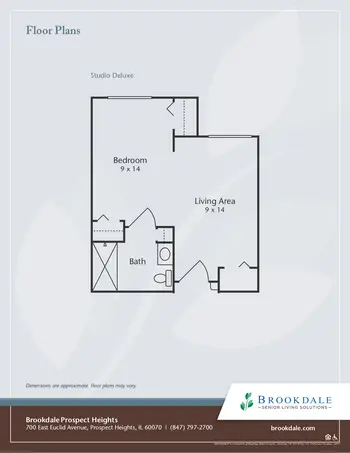 Floorplan of Brookdale Prospect Heights, Assisted Living, Nursing Home, Independent Living, CCRC, Prospect Heights, IL 2