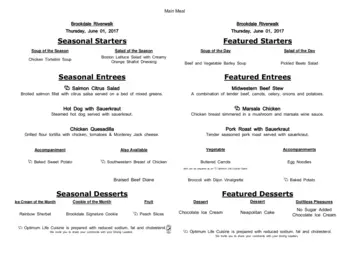 Dining menu of Brookdale Riverwalk, Assisted Living, Nursing Home, Independent Living, CCRC, Bakersfield, CA 19