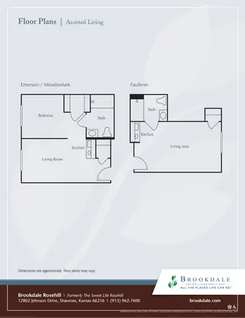 Floorplan of Brookdale Rosehill, Assisted Living, Nursing Home, Independent Living, CCRC, Shawnee, KS 1