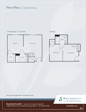 Floorplan of Brookdale Rosehill, Assisted Living, Nursing Home, Independent Living, CCRC, Shawnee, KS 2