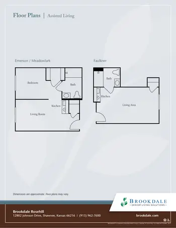 Floorplan of Brookdale Rosehill, Assisted Living, Nursing Home, Independent Living, CCRC, Shawnee, KS 6