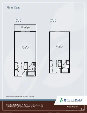 Floorplan of Brookdale Sakonnet Bay, Assisted Living, Nursing Home, Independent Living, CCRC, Tiverton, RI 1