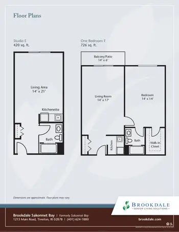 Floorplan of Brookdale Sakonnet Bay, Assisted Living, Nursing Home, Independent Living, CCRC, Tiverton, RI 2