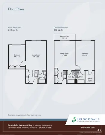Floorplan of Brookdale Sakonnet Bay, Assisted Living, Nursing Home, Independent Living, CCRC, Tiverton, RI 4