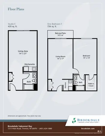 Floorplan of Brookdale Sakonnet Bay, Assisted Living, Nursing Home, Independent Living, CCRC, Tiverton, RI 7