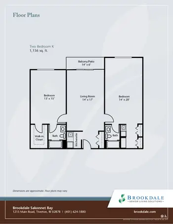 Floorplan of Brookdale Sakonnet Bay, Assisted Living, Nursing Home, Independent Living, CCRC, Tiverton, RI 10