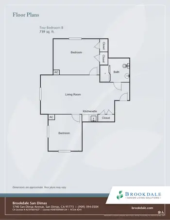 Floorplan of Brookdale San Dimas, Assisted Living, Nursing Home, Independent Living, CCRC, San Dimas, CA 3
