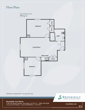 Floorplan of Brookdale San Dimas, Assisted Living, Nursing Home, Independent Living, CCRC, San Dimas, CA 6