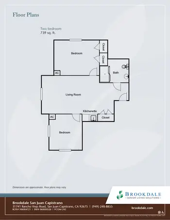 Floorplan of Brookdale San Juan Capistrano, Assisted Living, Nursing Home, Independent Living, CCRC, San Juan Capistrano, CA 6