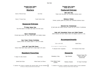 Dining menu of Brookdale Santa Catalina, Assisted Living, Nursing Home, Independent Living, CCRC, Tucson, AZ 16