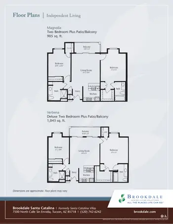 Floorplan of Brookdale Santa Catalina, Assisted Living, Nursing Home, Independent Living, CCRC, Tucson, AZ 3