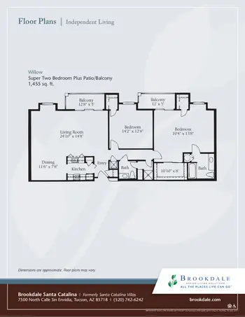 Floorplan of Brookdale Santa Catalina, Assisted Living, Nursing Home, Independent Living, CCRC, Tucson, AZ 4
