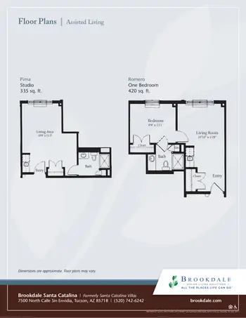 Floorplan of Brookdale Santa Catalina, Assisted Living, Nursing Home, Independent Living, CCRC, Tucson, AZ 5
