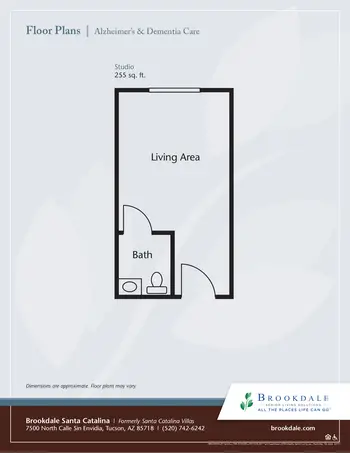 Floorplan of Brookdale Santa Catalina, Assisted Living, Nursing Home, Independent Living, CCRC, Tucson, AZ 7