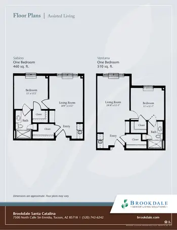Floorplan of Brookdale Santa Catalina, Assisted Living, Nursing Home, Independent Living, CCRC, Tucson, AZ 13