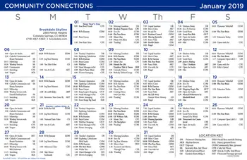 Activity Calendar of Brookdale Skyline, Assisted Living, Nursing Home, Independent Living, CCRC, Colorado Springs, CO 3