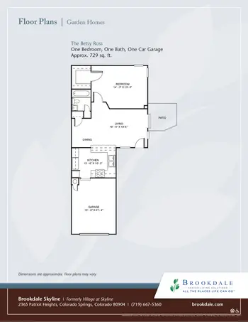 Floorplan of Brookdale Skyline, Assisted Living, Nursing Home, Independent Living, CCRC, Colorado Springs, CO 1