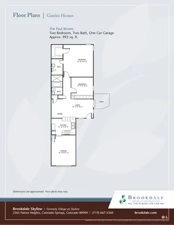 Floorplan of Brookdale Skyline, Assisted Living, Nursing Home, Independent Living, CCRC, Colorado Springs, CO 2