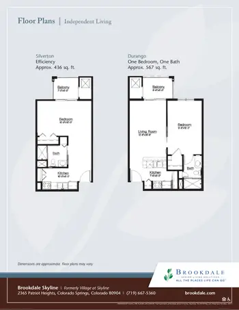 Floorplan of Brookdale Skyline, Assisted Living, Nursing Home, Independent Living, CCRC, Colorado Springs, CO 5