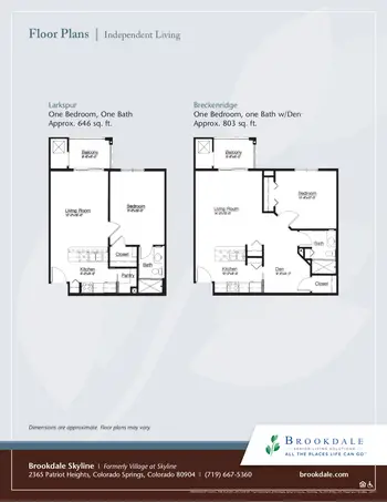 Floorplan of Brookdale Skyline, Assisted Living, Nursing Home, Independent Living, CCRC, Colorado Springs, CO 6
