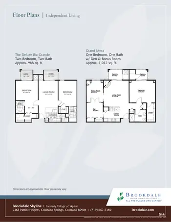 Floorplan of Brookdale Skyline, Assisted Living, Nursing Home, Independent Living, CCRC, Colorado Springs, CO 8