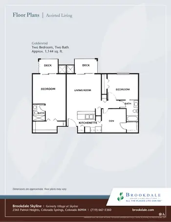 Floorplan of Brookdale Skyline, Assisted Living, Nursing Home, Independent Living, CCRC, Colorado Springs, CO 14