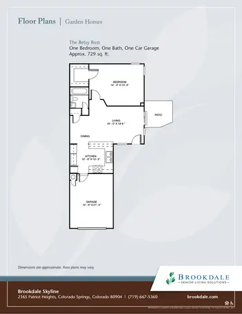 Floorplan of Brookdale Skyline, Assisted Living, Nursing Home, Independent Living, CCRC, Colorado Springs, CO 17