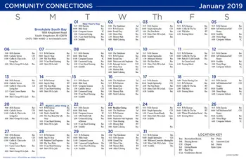 Activity Calendar of Brookdale South Bay, Assisted Living, Nursing Home, Independent Living, CCRC, South Kingstown, RI 3