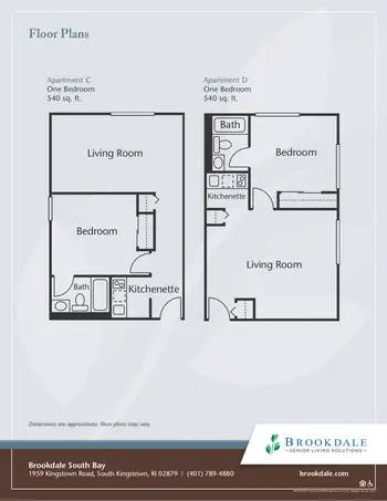 Floorplan of Brookdale South Bay, Assisted Living, Nursing Home, Independent Living, CCRC, South Kingstown, RI 2