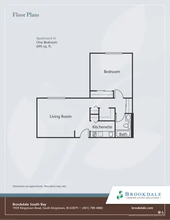 Floorplan of Brookdale South Bay, Assisted Living, Nursing Home, Independent Living, CCRC, South Kingstown, RI 4
