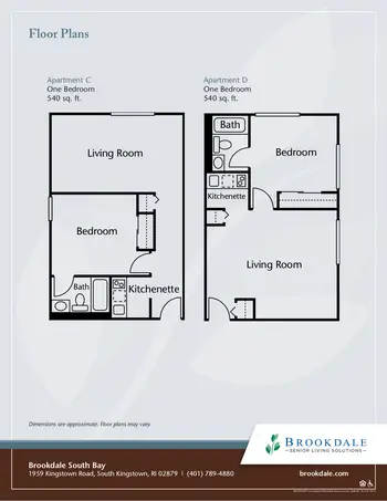 Floorplan of Brookdale South Bay, Assisted Living, Nursing Home, Independent Living, CCRC, South Kingstown, RI 7