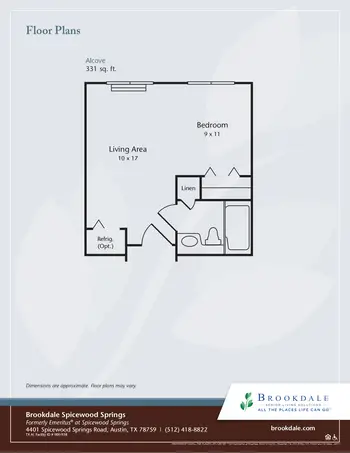 Floorplan of Brookdale Spicewood Springs, Assisted Living, Nursing Home, Independent Living, CCRC, Austin, TX 1