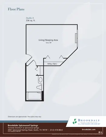 Floorplan of Brookdale Spicewood Springs, Assisted Living, Nursing Home, Independent Living, CCRC, Austin, TX 2