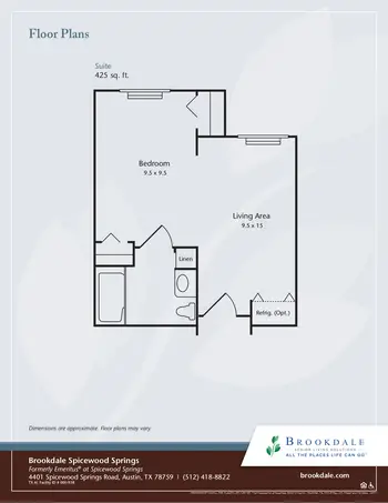 Floorplan of Brookdale Spicewood Springs, Assisted Living, Nursing Home, Independent Living, CCRC, Austin, TX 4