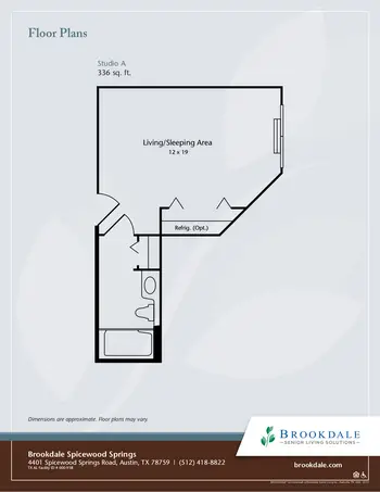 Floorplan of Brookdale Spicewood Springs, Assisted Living, Nursing Home, Independent Living, CCRC, Austin, TX 6