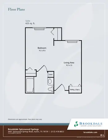 Floorplan of Brookdale Spicewood Springs, Assisted Living, Nursing Home, Independent Living, CCRC, Austin, TX 8
