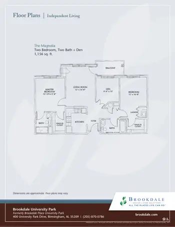 Floorplan of Brookdale University Park Birmingham, Assisted Living, Nursing Home, Independent Living, CCRC, Birmingham, AL 5